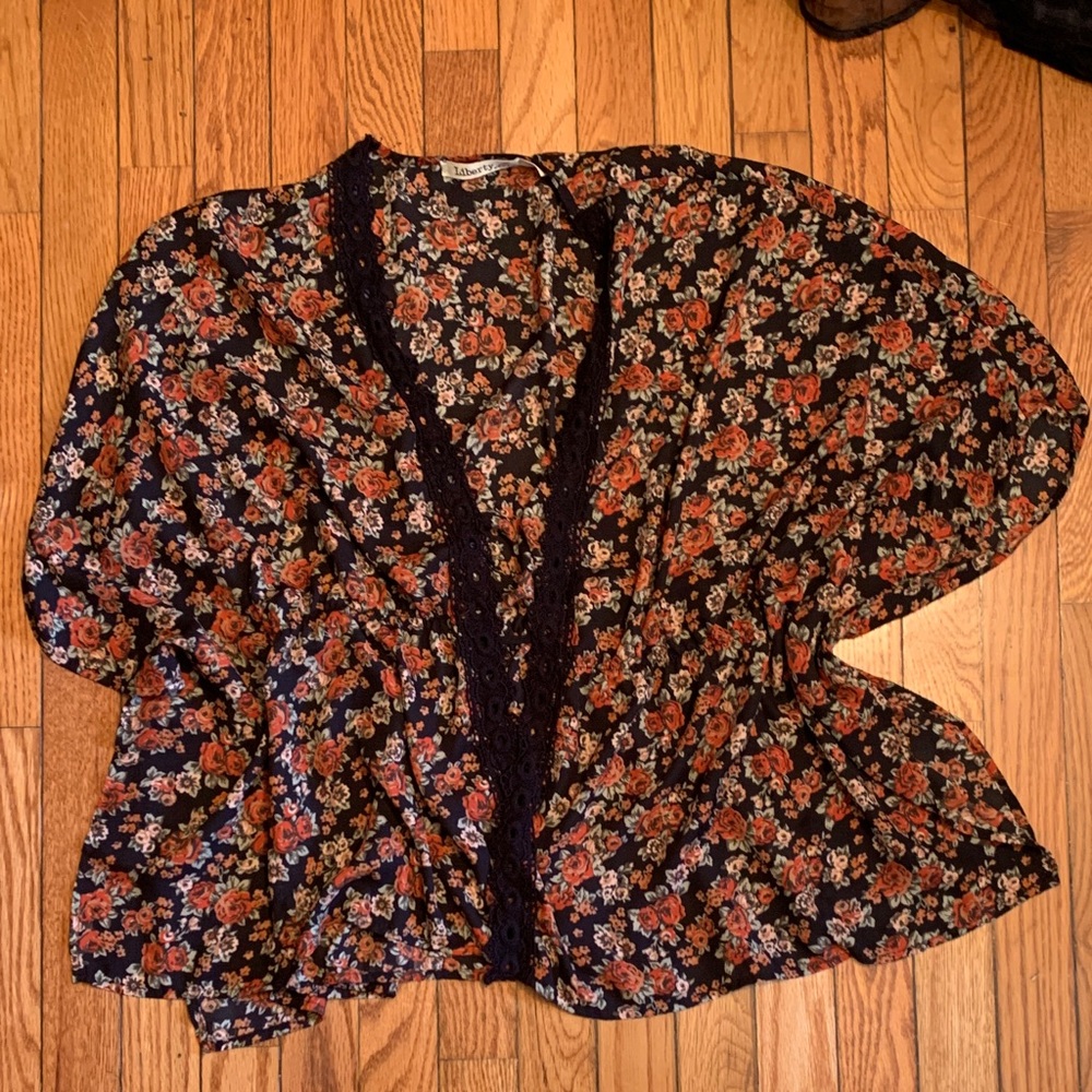 Boho Floral Kimono Cardigan by liberty love